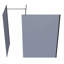 Walk In Shower Enclosure Wet Room Grey Glass Screen 2 Pieces 1100mm and 700mm