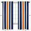 Panneaux de rideaux semi-transparents avec passe-tringle massif Stripe