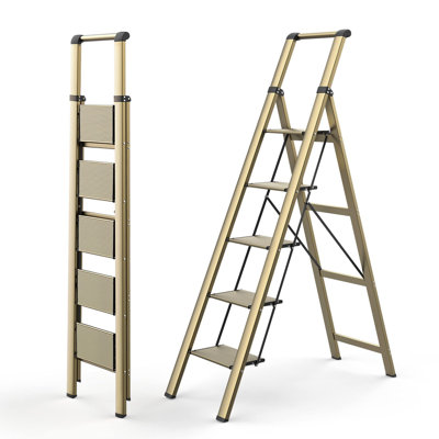 5 - Step Aluminum Lightweight Folding Step Ladder