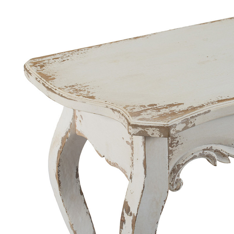 Console Slimline Whitewash, pour le couloir, le salon, la chambre à coucher