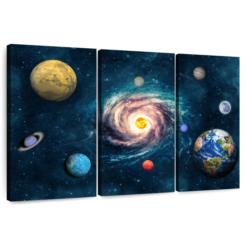 Oberle Planets Around The Sun, 28" H x 45" W