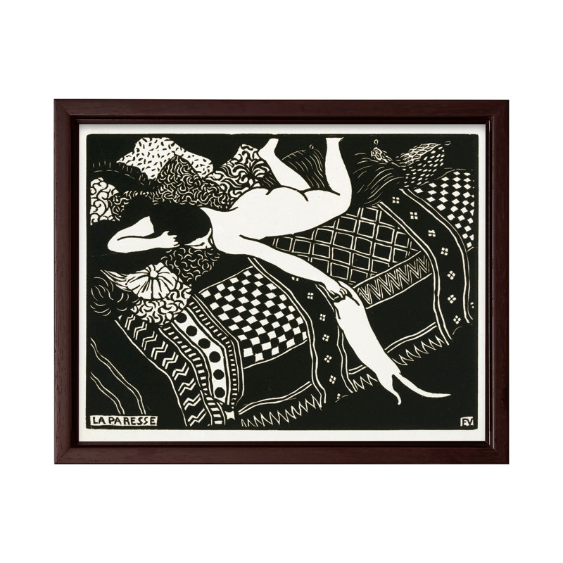 Felix Vallotton - Paresse, H 11 po x l 14 po, Canevas, Encadrement brun