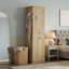 Grande armoire de rangement moderne avec compartiment inclinable, tablettes réglables, capacité de charge de 80 lb, charnières à fermeture en douceur et poignées en alliage d'aluminium pour la cuisine de la salle de lavage