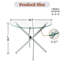 Table de salle à manger ronde 36 "en verre trempé minimaliste transparent avec base en métal, argent-405519706
