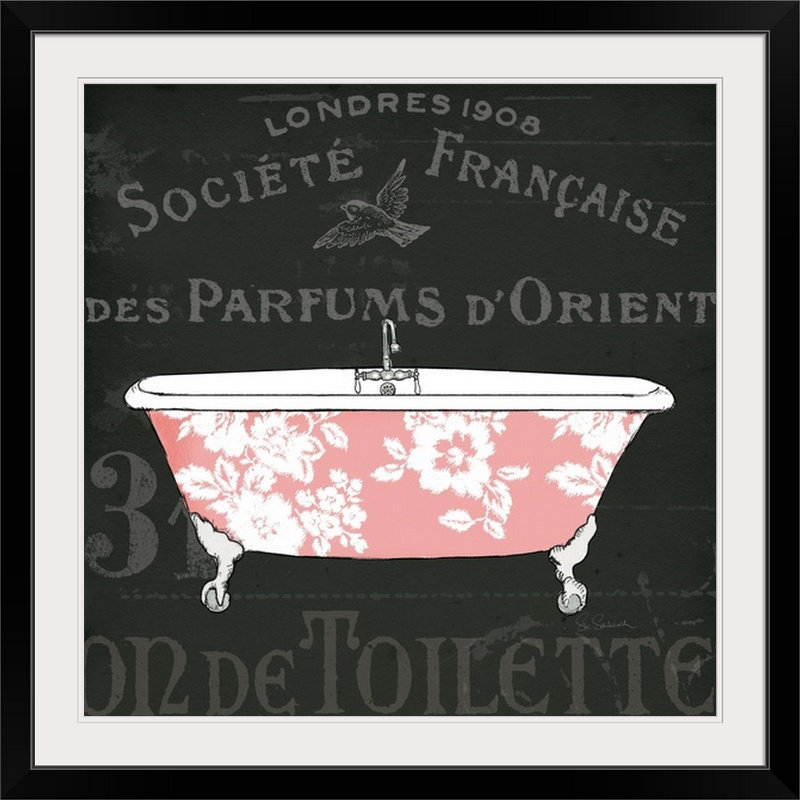 « ii » par sue schlabach, impression Chalkboard Bath, H 32 po x l 32 po x P 1 po, Cadre noir