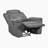 Elara 40.5" Traditional Top Grain Leather Manual Reclining Chair with Wall-Hugger Design and Pocket Coil Seating-139591424