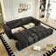 Canapé confortable en tissu 4 places avec rangement intégré, convertible en canapé-lit très grand Comfy-1806452832