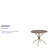 Chanea 35.25" Round Indoor-Outdoor Steel Patio Table-Umbrella Hole-Restaurant Seating-435925921