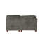 Fauteuil gris modulaire en tissu de chenille 2 pièces pour salon sans accoudoirs gris