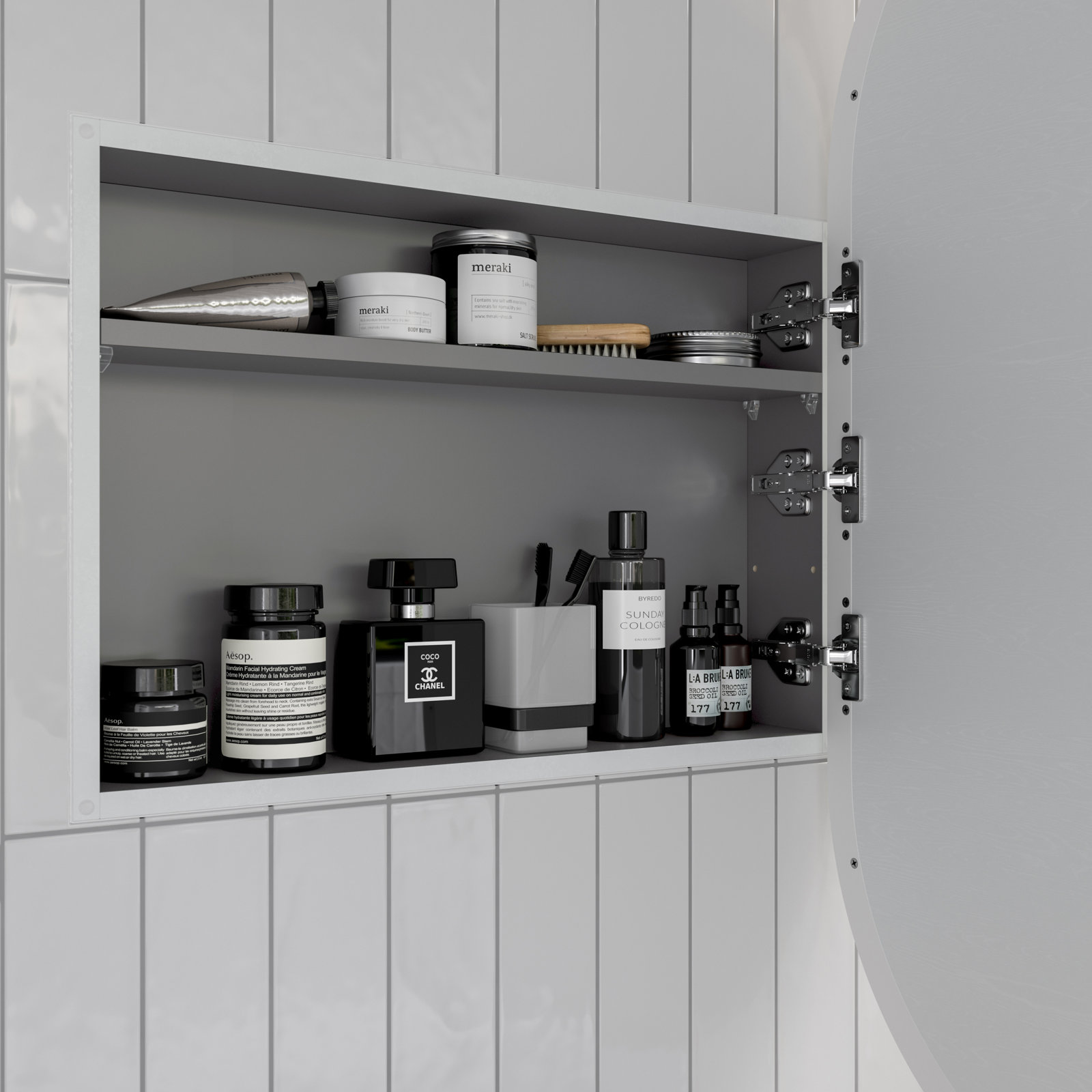 Nia Recessed Medicine Cabinet, White