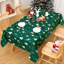 Waterproof Washable Christmas Tablecloth with Deer Pattern | Festive Polyester Cover for Dining Room, Kitchen & Holiday Parties-368277217-368277218