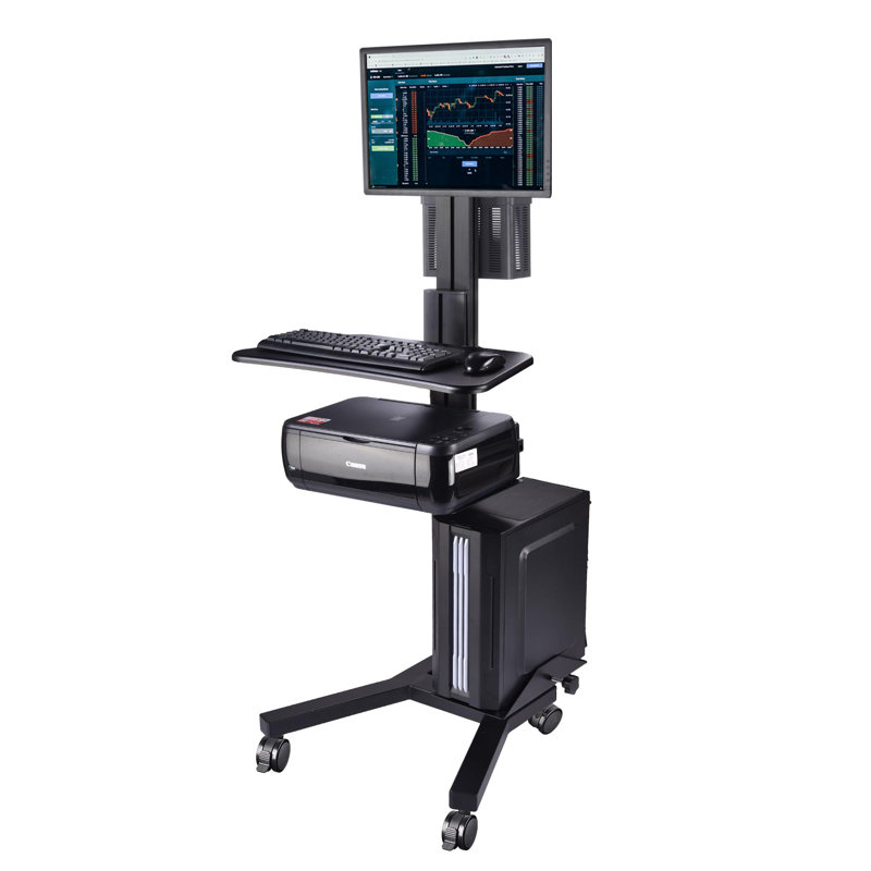Chariot d'ordinateur portable à hauteur réglable pour ordinateur portable NexusX Core Yescom de Yescom, Noir