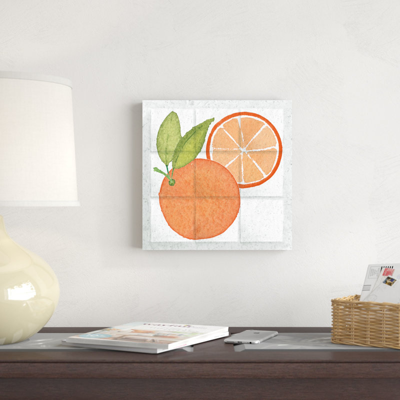 " Citrus Tile V " by Elyse DeNeige Painting Print, 12" H x 12" W