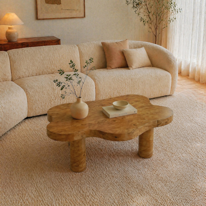 Table basse en bois naturel