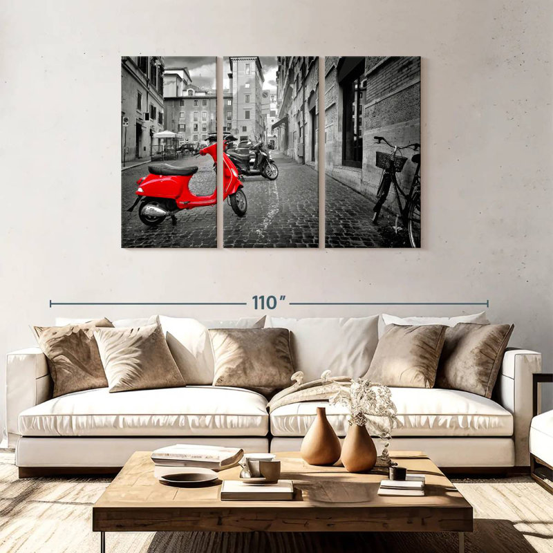 'Red Vespa Pop, 36" H x 57" W
