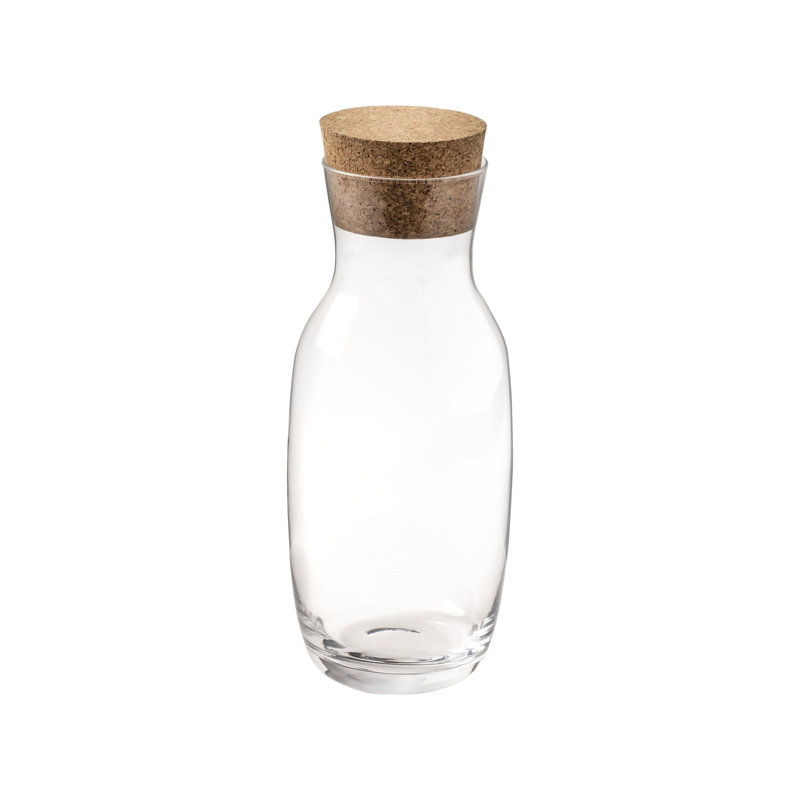 Alegra 34oz Clear Glass Carafe with Cork Stopper
