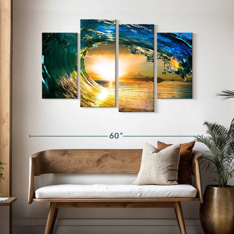 Gillard Sunset Ocean Wave, 32" H x 52" W