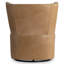 Fauteuil pivotant en cuir Oliver-1378279981