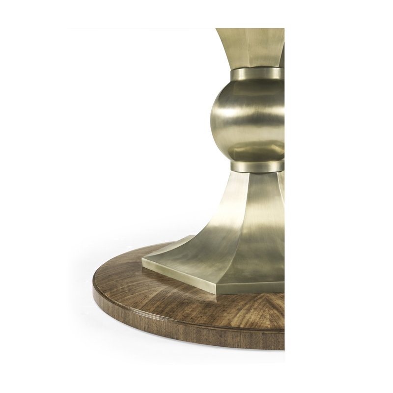 Barcelona Round Walnut Wood Dining Table
