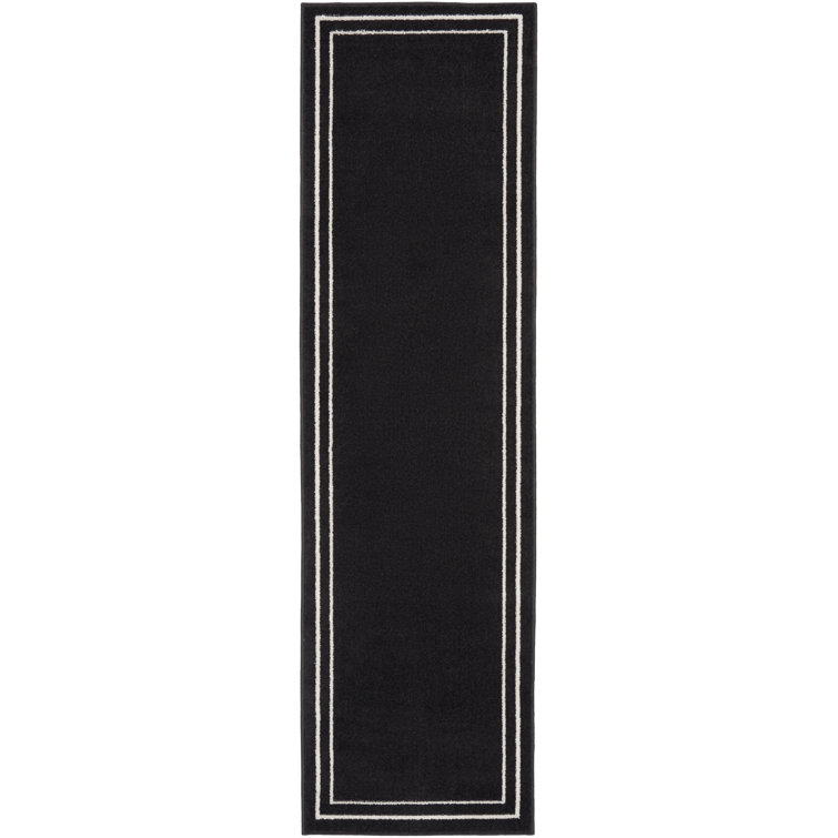 Tapis intérieur / extérieur noir Nourison Essentials Ivory