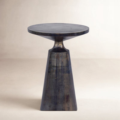Antoni Aluminum Pedestal End Table