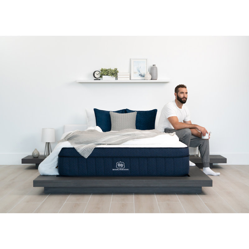 Queen Medium Blue Gel Memory Foam Innerspring Mattress