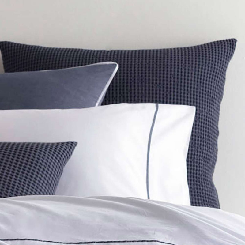 Bubble Matelasse Sham, Gray, Euro