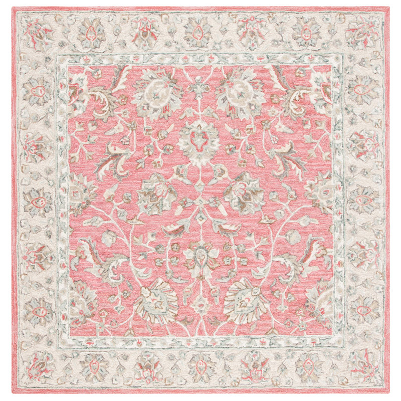 Laronda Hand Tufted Wool Oriental Rug, Square 6'