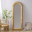 Miroir inclinable haute définition rétro en rotin
