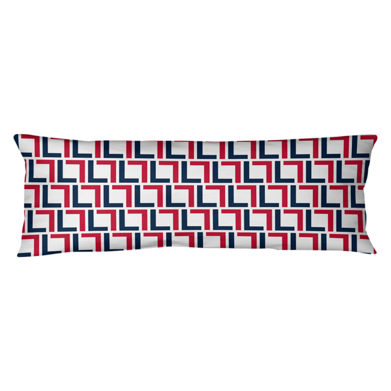 Polyester Medium Pillow, Microfiber, New Century Silver/Nautical Blue/White