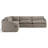 Copher - Modern Grey Sand Fabric Sectional Sofa