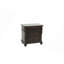 2 Drawers Nightstand With Mirror Trim