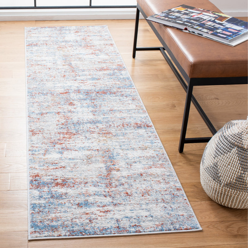 Amelia Cotton Abstract Rug, Runner 2'3" x 8'