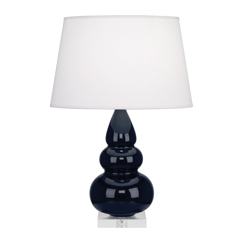 Small Triple Gourd Table Lamp, Midnight Blue