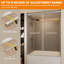 Portes de douche sans cadre pour porte de baignoire coulissante avec porte trempée 56-60 x 60 H ROOMTE-111700629