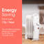 Abode 428 BTU Electric Radiator Space Heater with Adjustable Thermostat
