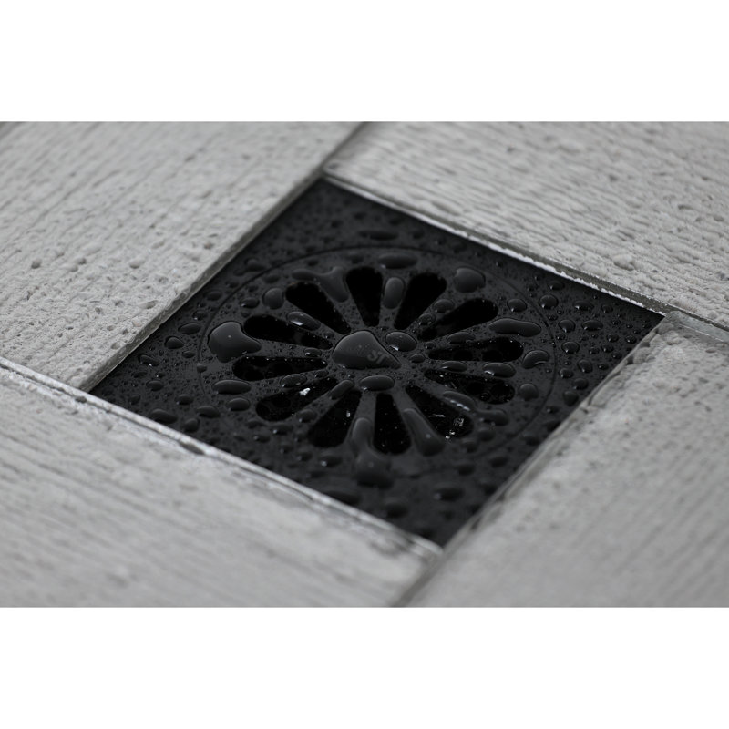 Drain de douche grille de cours d'eau, Noir mat