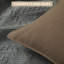 Ensemble de 4 housses de coussin, lin naturel 18 x 18 po, 2 kaki / 2 café-124323939