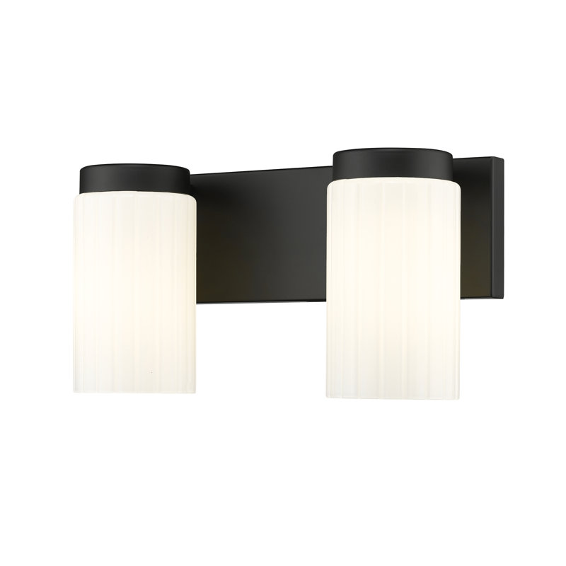 Meuble-lavabo 2 lumières Rosevale, Noir mat