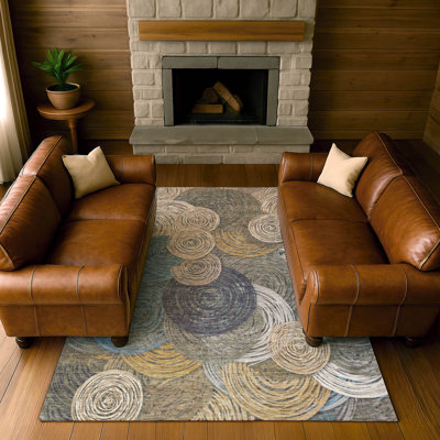 Premium Machine Washable Mayfield AMF2267 Geometric Rug