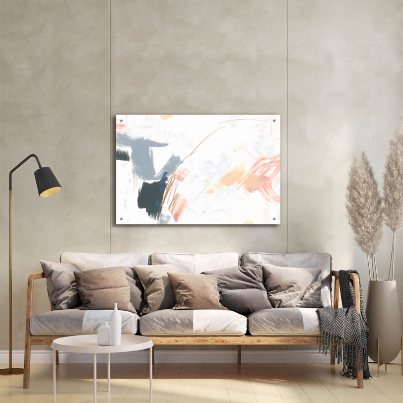  «Suspendu Motion 1» par June Erica Vess, art mural en verre acrylique, 36 po x 24 po, H 24 po x l 36 po
