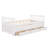 Twin Daybed with Trundle & 3 Drawers – Space-Saving, Solid Wood Bed for Kids, Guests, Sleepovers, White-118474819