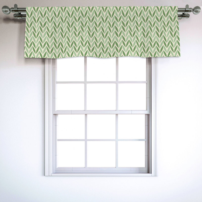 Sateen Floral Ruffled Window Valance