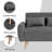 Arlander 47.24'' Upholstered Loveseat-779801091