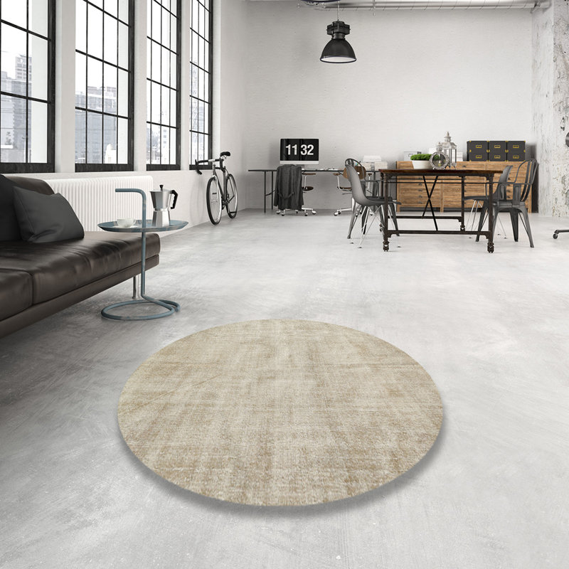 Tapis gris zone contemporaine, Rond 3 pi