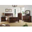 Commode 1Pc de style traditionnel 3 petits tiroirs 4 grands tiroirs Pieds de chignon Poignées à tirer Boutons ronds Meubles de chambre à coucher à finition cerisier (inclut la commode seulement et non le miroir)