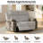 Lounger Reclining Loveseat Wall Hugger Dual Sided,With Side Pocket,Modern Manual Double Sofa-Light Brown-514754909