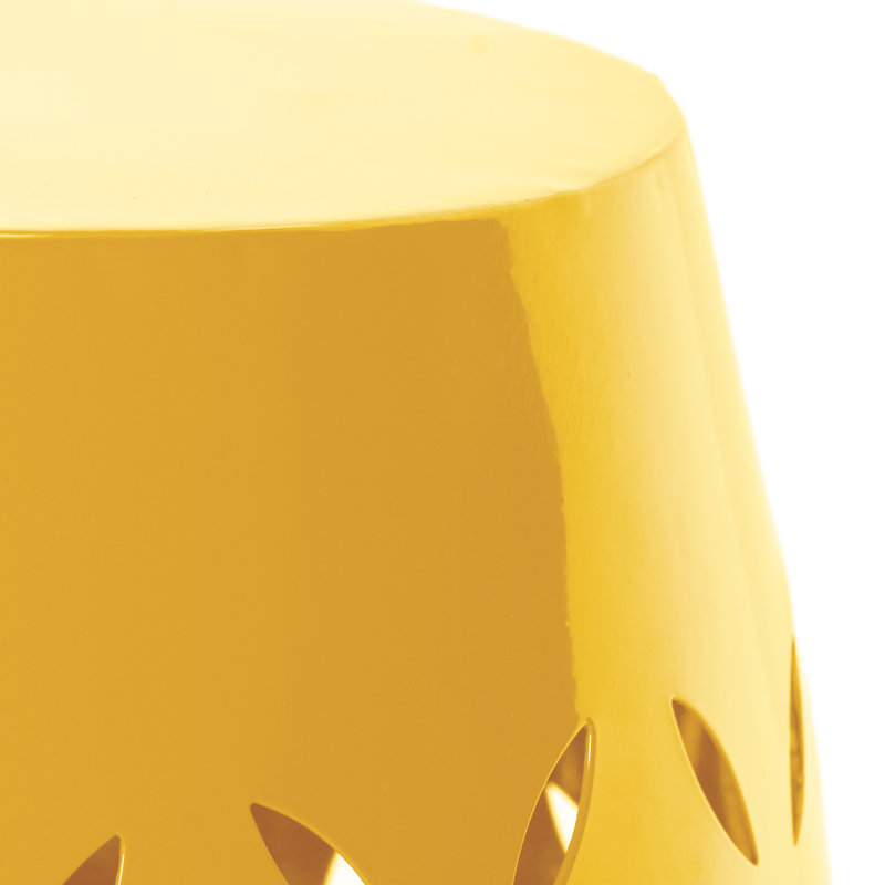 Table de bout cylindrique Babeth, Jaune