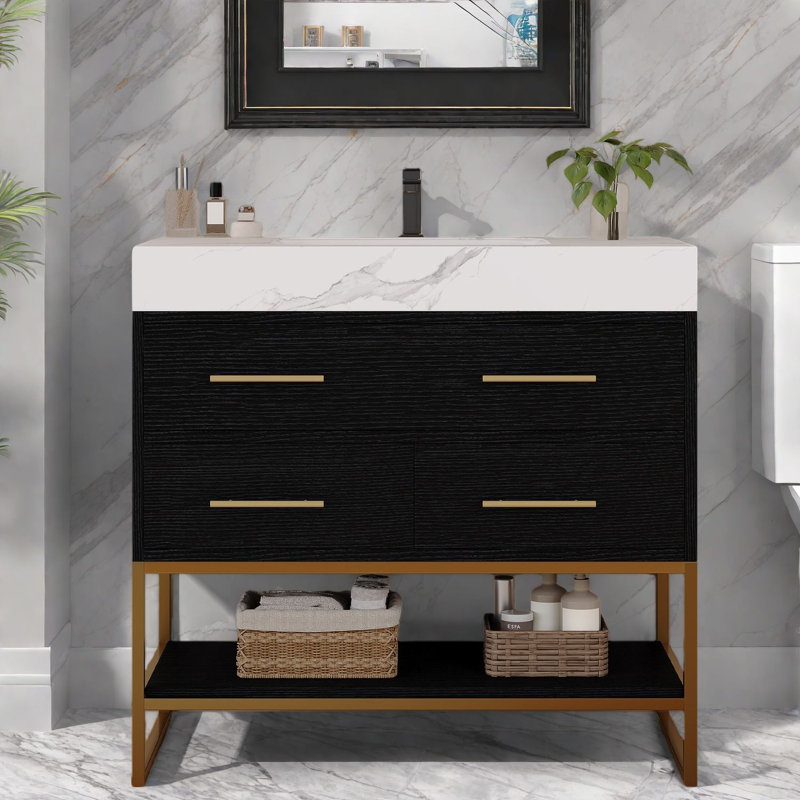In Vanities(must Include Both Vanity Cabinet  And Sink) With Storage, Modern