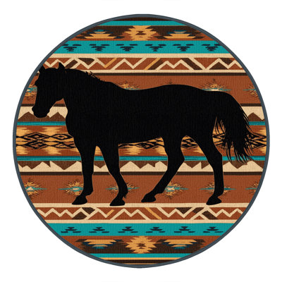  Tapis lavable à silhouette cheval du sud-ouest